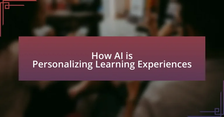 How AI is Personalizing Learning Experiences