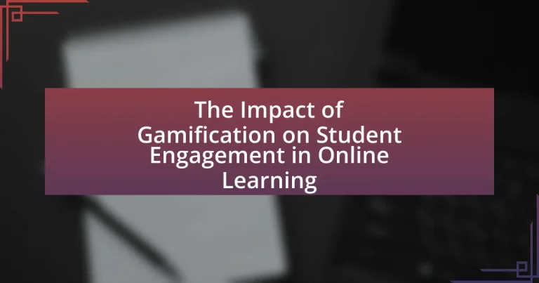 The Impact of Gamification on Student Engagement in Online Learning