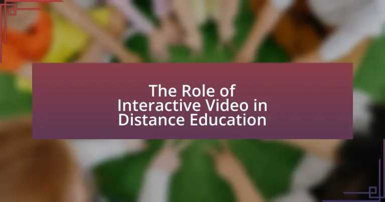 The Role of Interactive Video in Distance Education