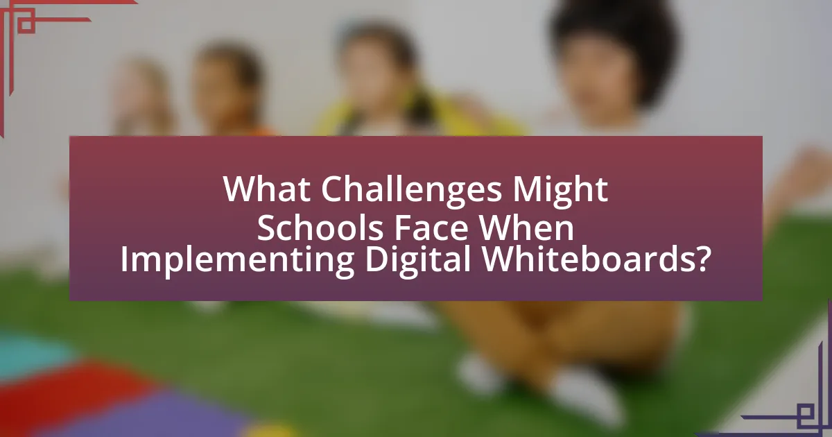 What Challenges Might Schools Face When Implementing Digital Whiteboards?