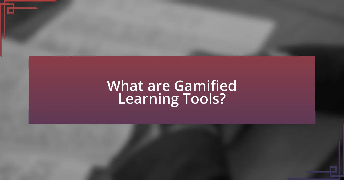 What are Gamified Learning Tools?