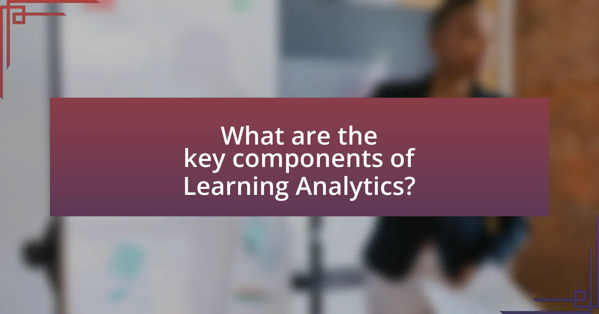 What are the key components of Learning Analytics?