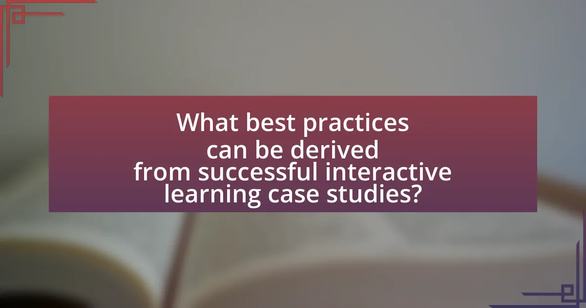 What best practices can be derived from successful interactive learning case studies?