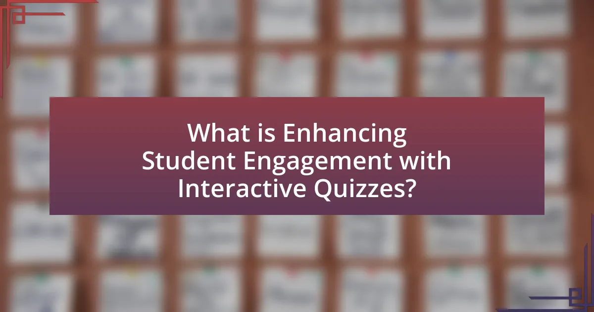 What is Enhancing Student Engagement with Interactive Quizzes?
