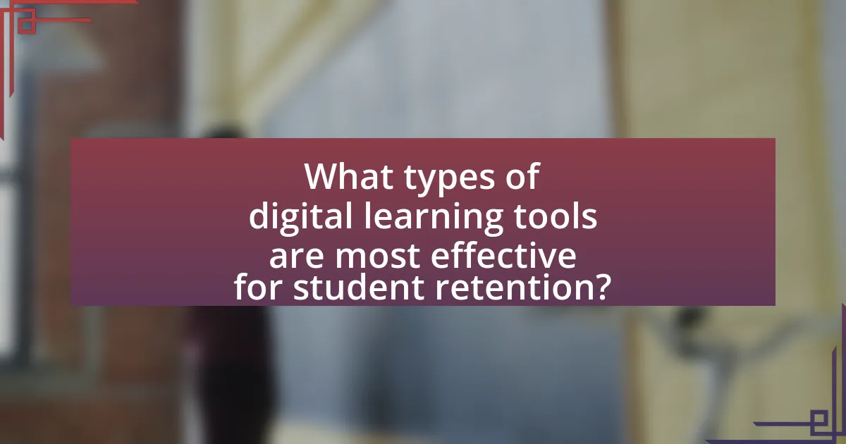What types of digital learning tools are most effective for student retention?
